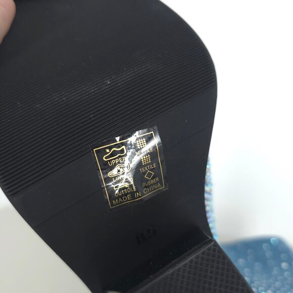 Azalea Wang Soulard Denim Western Rhinestone Booties Size 8.5 - Picture 15 of 16